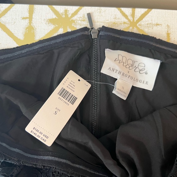 Anthropologie X Mare Mare Black Corseted Lace Strapless Tube Top Anthro - Picture 6 of 7